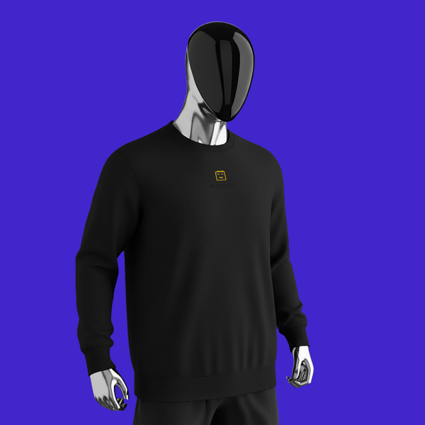 Unisex Organic Sweatshirt - BLACK - BullChill