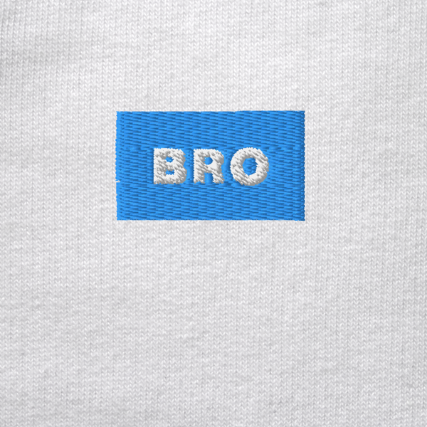 Unisex Organic Sweatshirt - WHITE - BRO (blue)