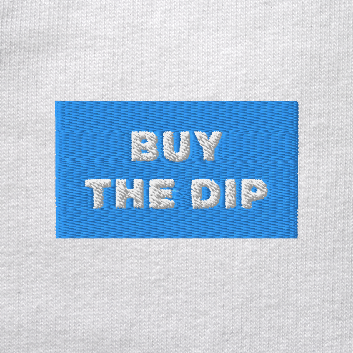 Unisex Organic Sweatshirt - WHITE - BUY THE DIP (blue)