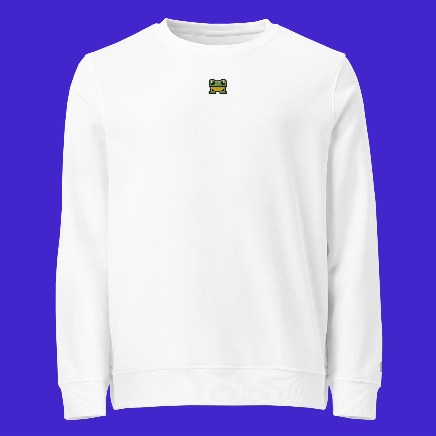 Unisex Organic Sweatshirt - WHITE - FrogFolio