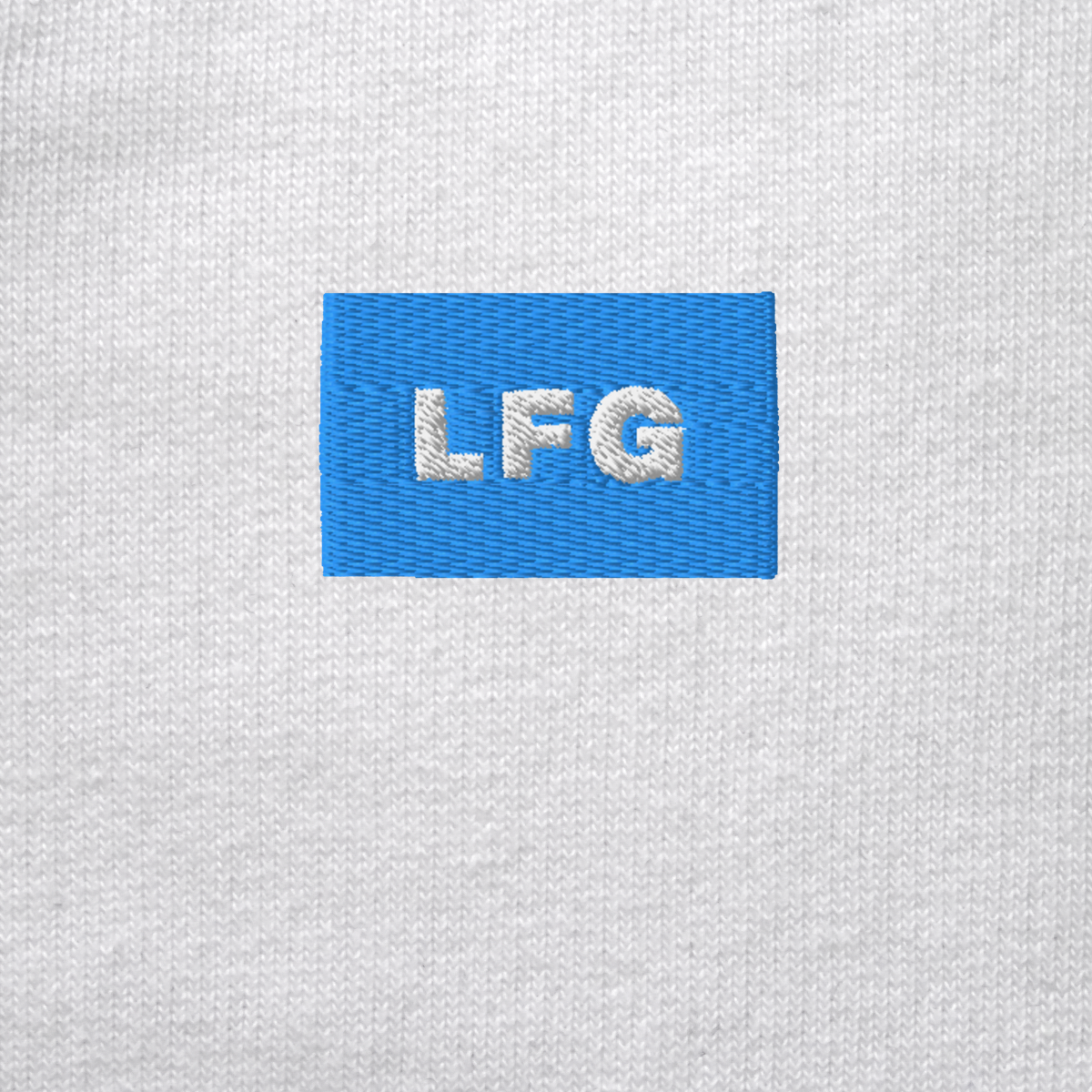 Unisex Organic Sweatshirt - WHITE - LFG (blue)