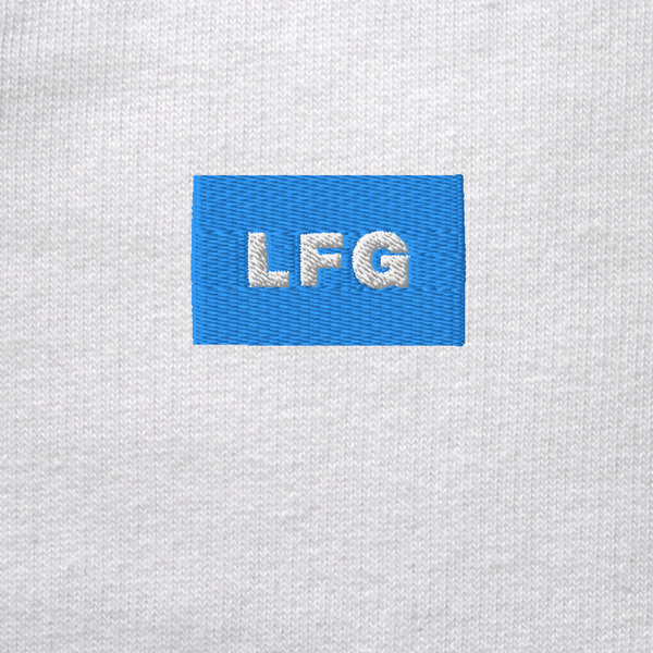 Unisex Organic Sweatshirt - WHITE - LFG (blue)