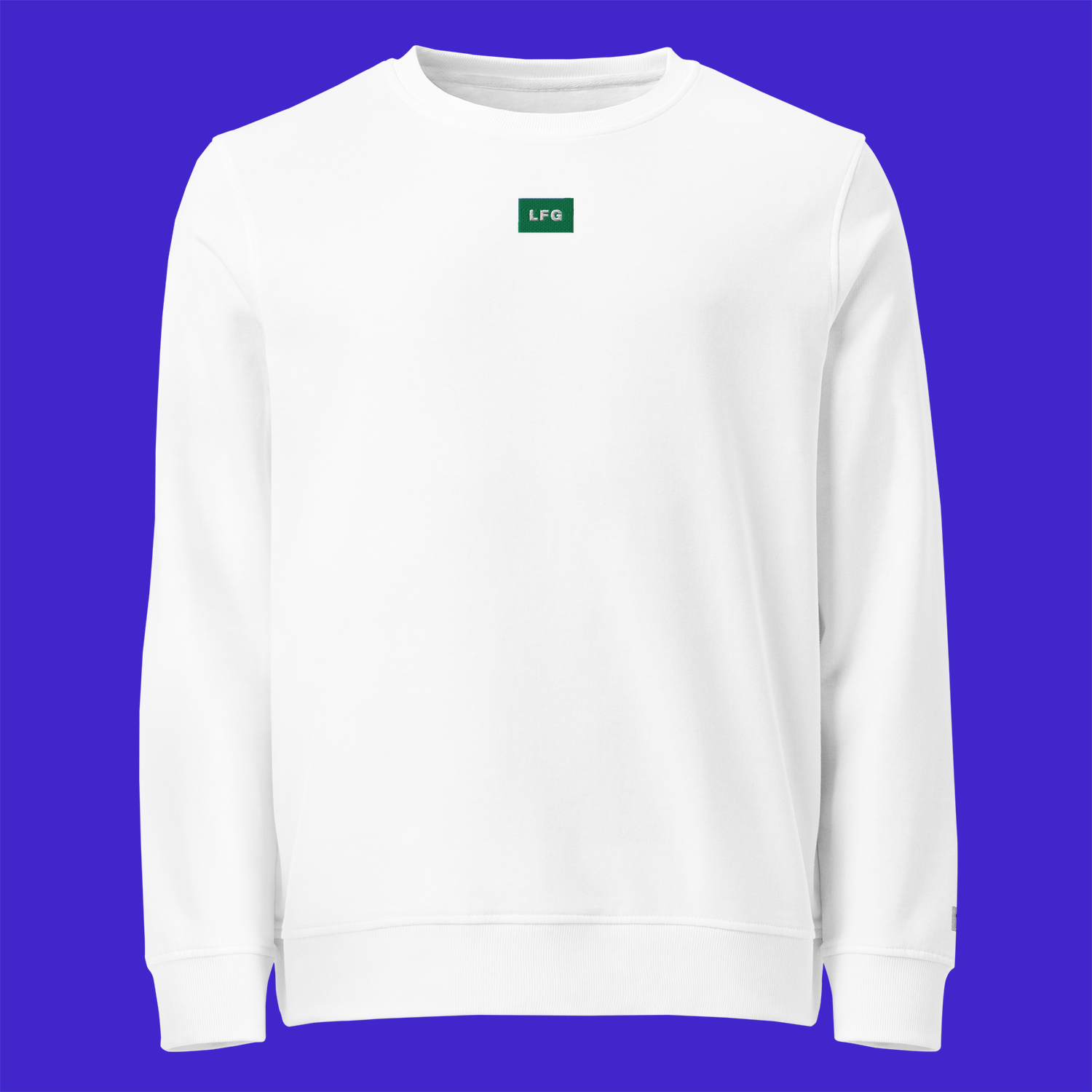 Unisex Organic Sweatshirt - WHITE - LFG (green)