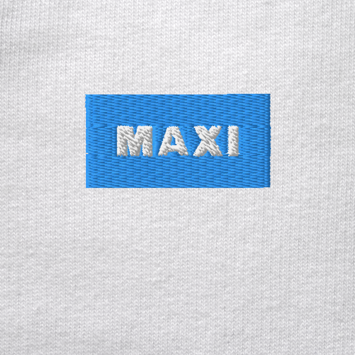 Unisex Organic Sweatshirt - WHITE - MAXI (blue)