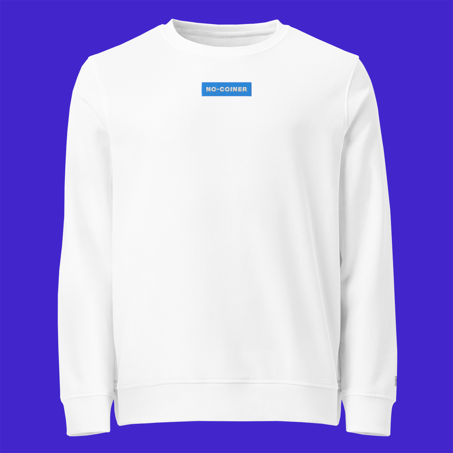 Unisex Organic Sweatshirt - WHITE - NO-COINER (blue)