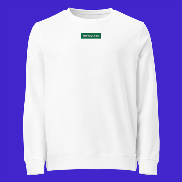 Unisex Organic Sweatshirt - WHITE - NO-COINER (green)