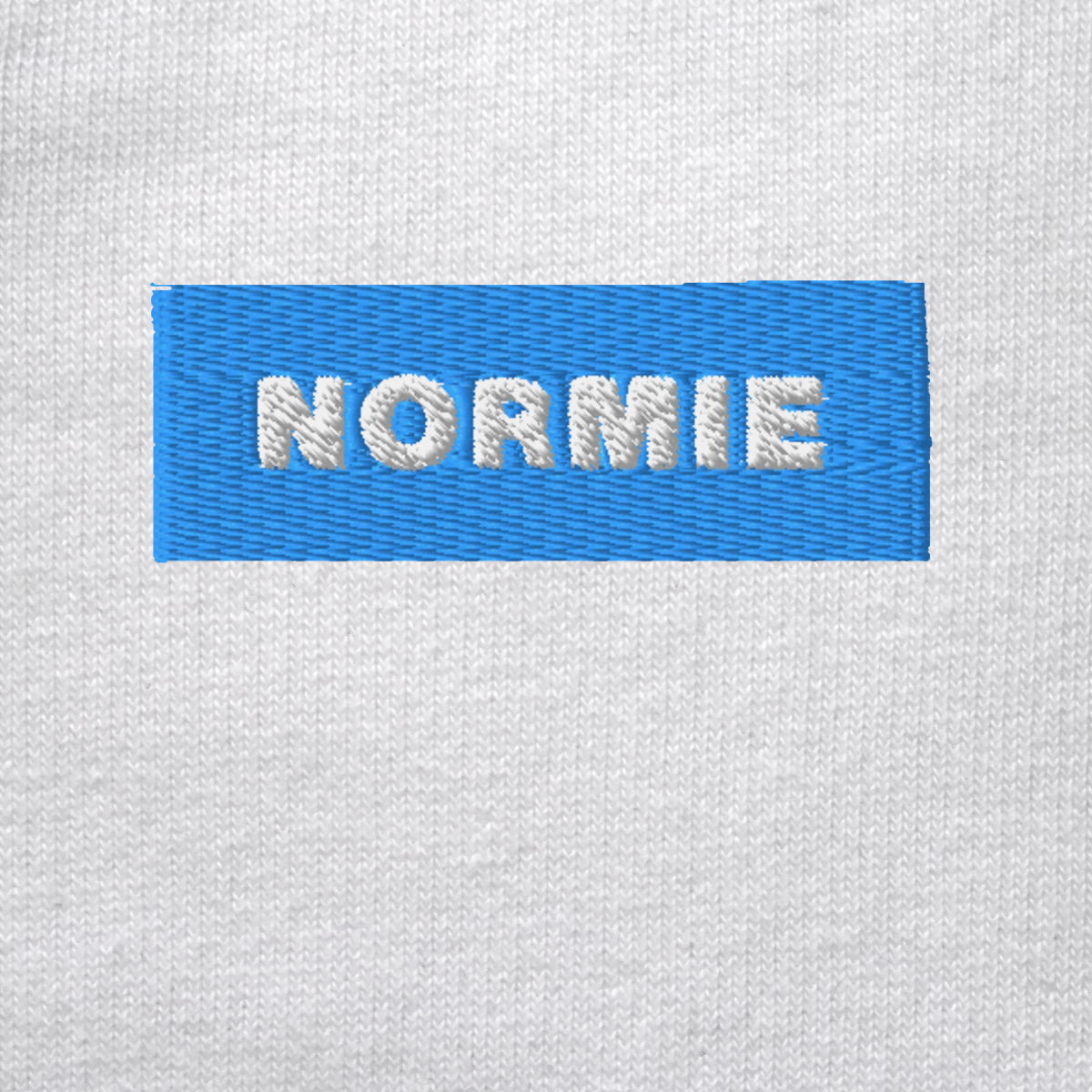 Unisex Organic Sweatshirt - WHITE - NORMIE (blue)