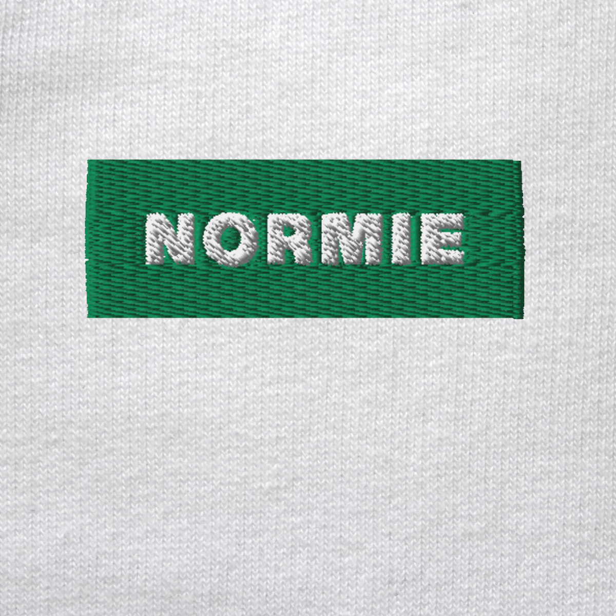Unisex Organic Sweatshirt - WHITE - NORMIE (green)