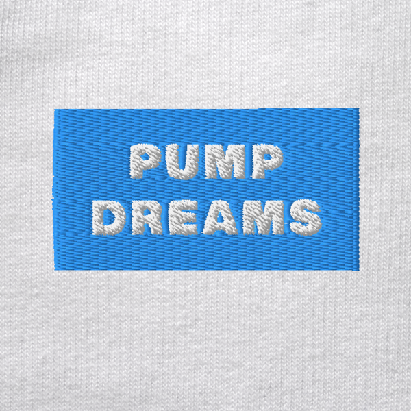 Unisex Organic Sweatshirt - WHITE - PUMP DREAMS (blue)