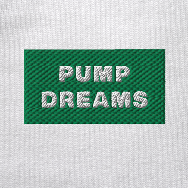 Unisex Organic Sweatshirt - WHITE - PUMP DREAMS (green)