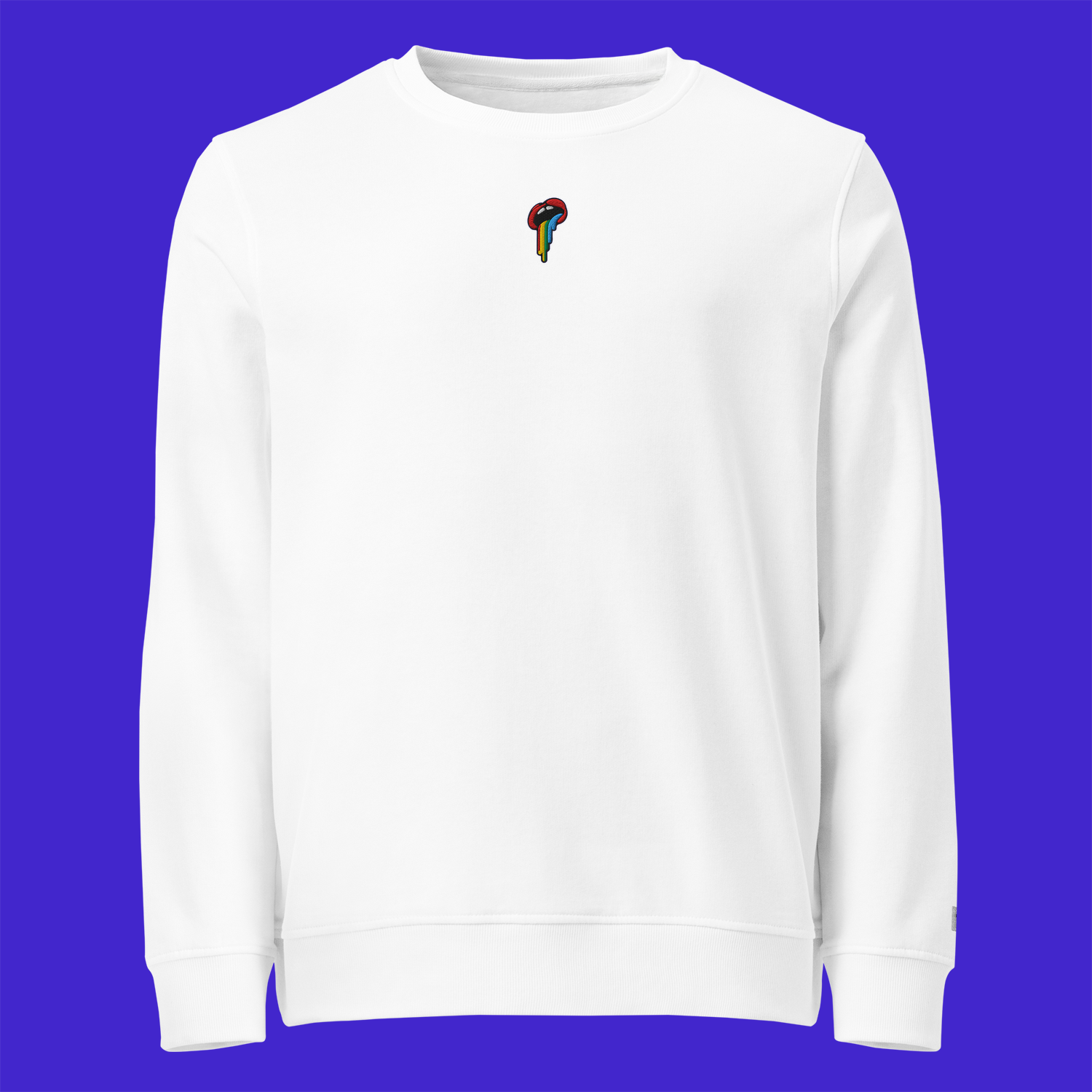Unisex Organic Sweatshirt - WHITE - Rainbow
