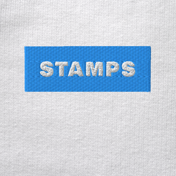 Unisex Organic Sweatshirt - WHITE - STAMPS (blue)