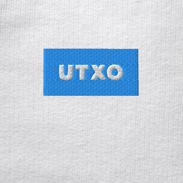 Unisex Organic Sweatshirt - WHITE - UTXO (blue)