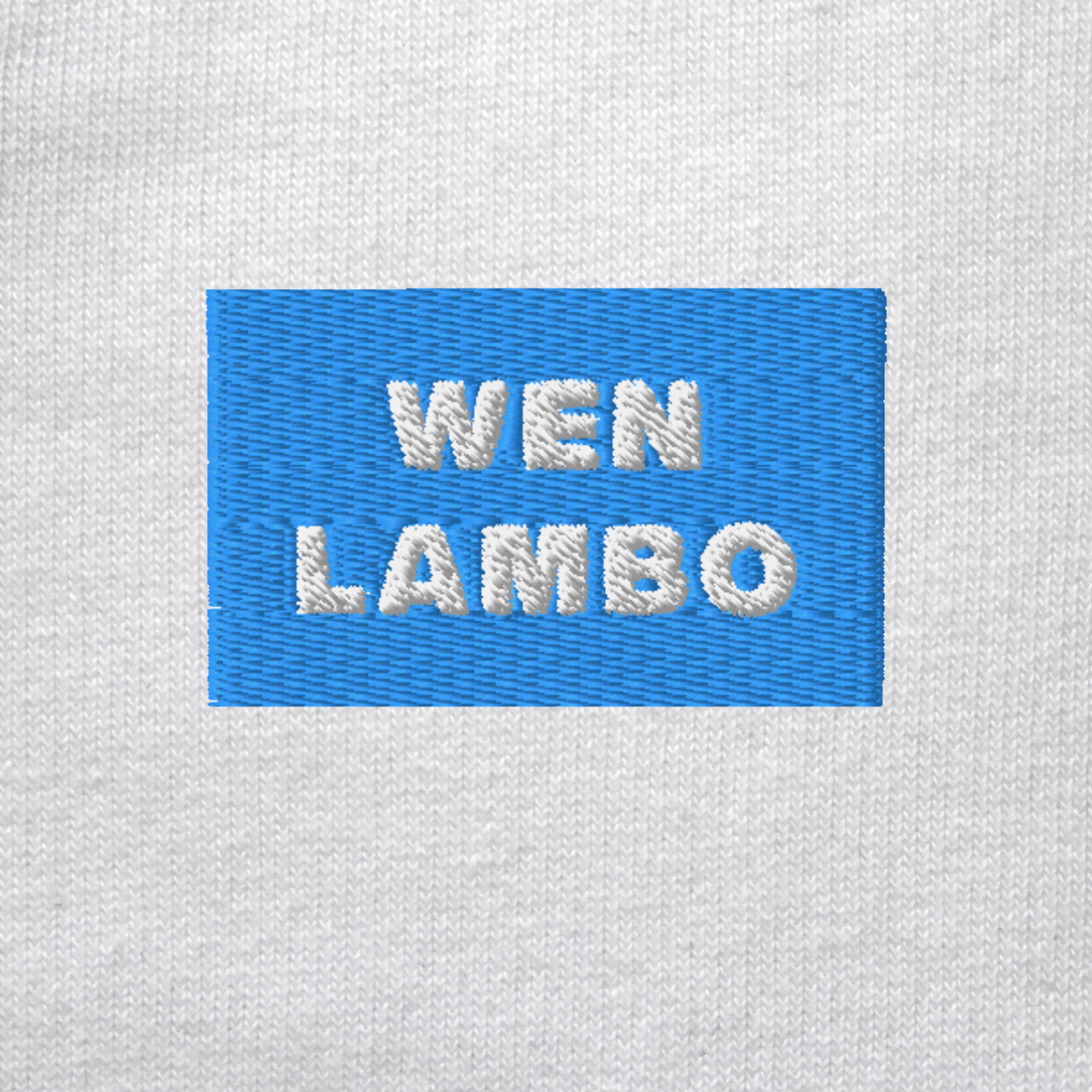 Unisex Organic Sweatshirt - WHITE - WEN LAMBO (blue)