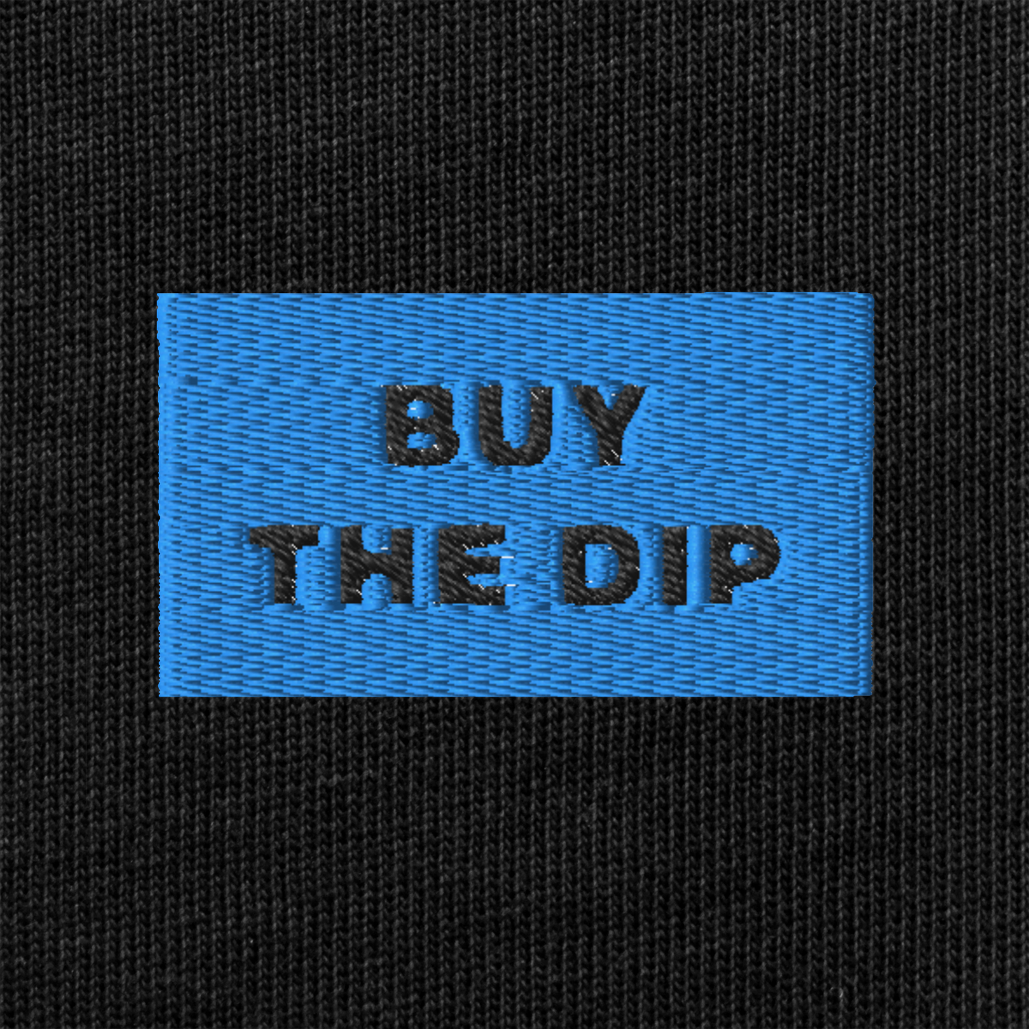Unisex Premium Heavyweight Long Sleeve Shirt - BLACK - BUY THE DIP (blue)