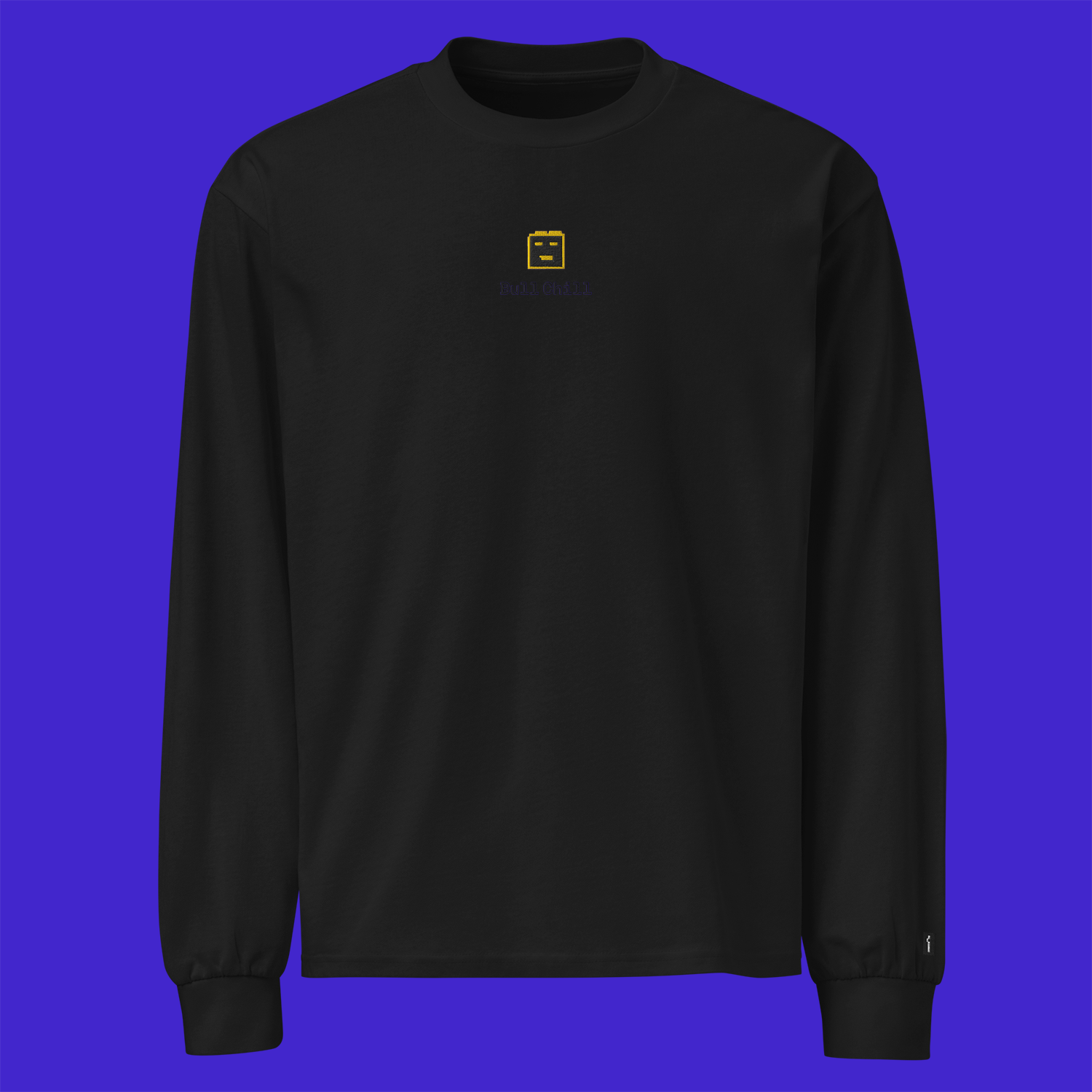 Unisex Premium Heavyweight Long Sleeve Shirt - BLACK - BullChill