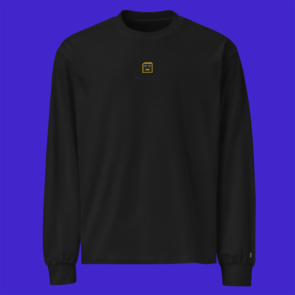 Unisex Premium Heavyweight Long Sleeve Shirt - BLACK - BullChill