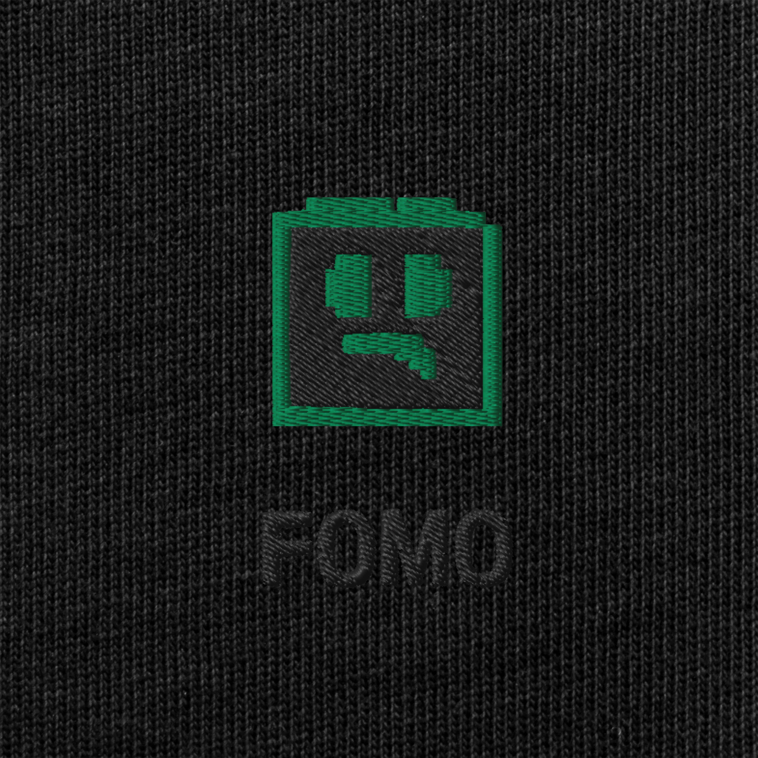 Unisex Premium Heavyweight Long Sleeve Shirt - BLACK - FOMO