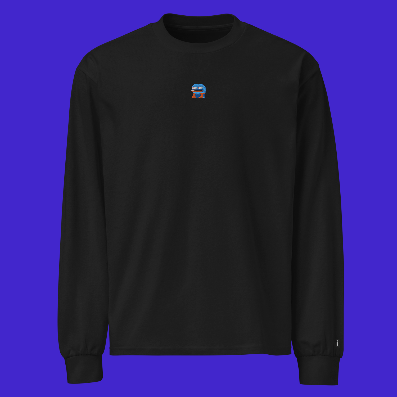Unisex Premium Heavyweight Long Sleeve Shirt - BLACK - Gokupepe