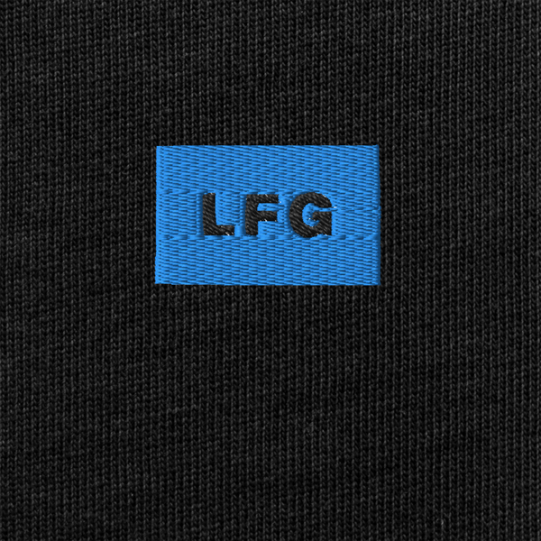 Unisex Premium Heavyweight Long Sleeve Shirt - BLACK - LFG (blue)