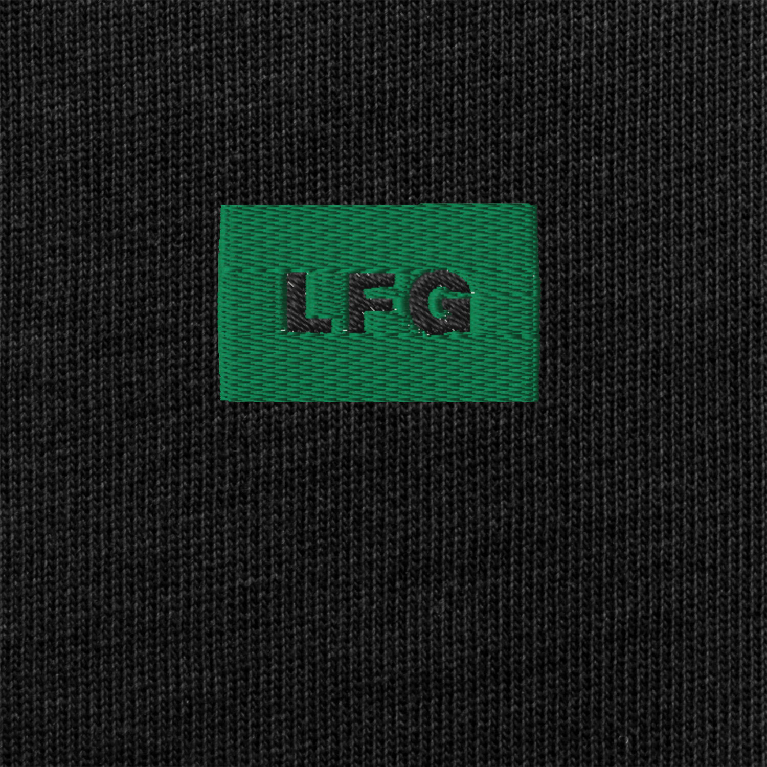 Unisex Premium Heavyweight Long Sleeve Shirt - BLACK - LFG (green)