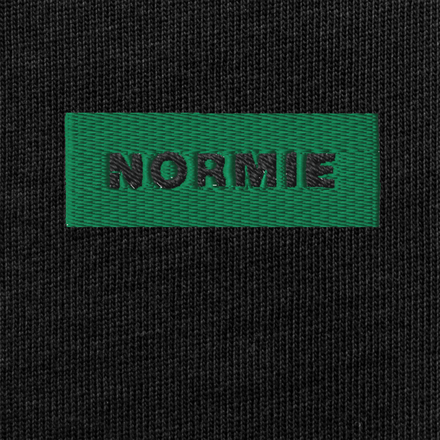 Unisex Premium Heavyweight Long Sleeve Shirt - BLACK - NORMIE (green)