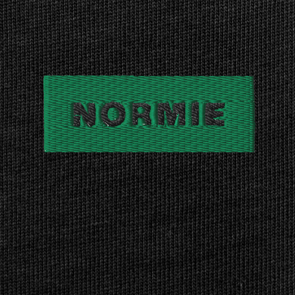 Unisex Premium Heavyweight Long Sleeve Shirt - BLACK - NORMIE (green)
