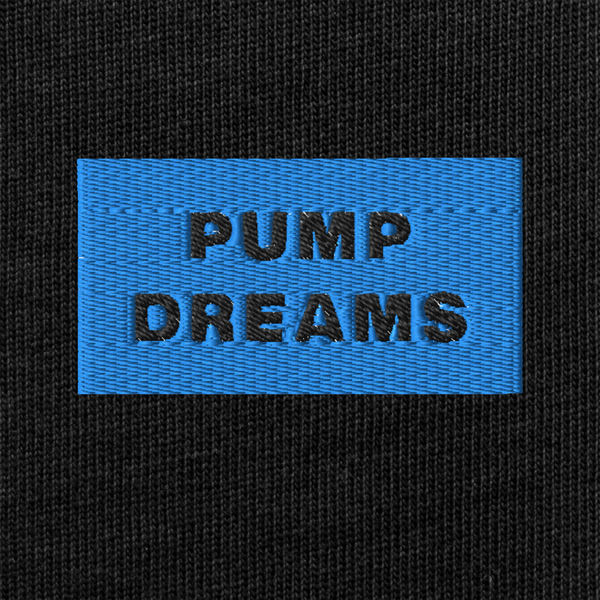 Unisex Premium Heavyweight Long Sleeve Shirt - BLACK - PUMP DREAMS (blue)