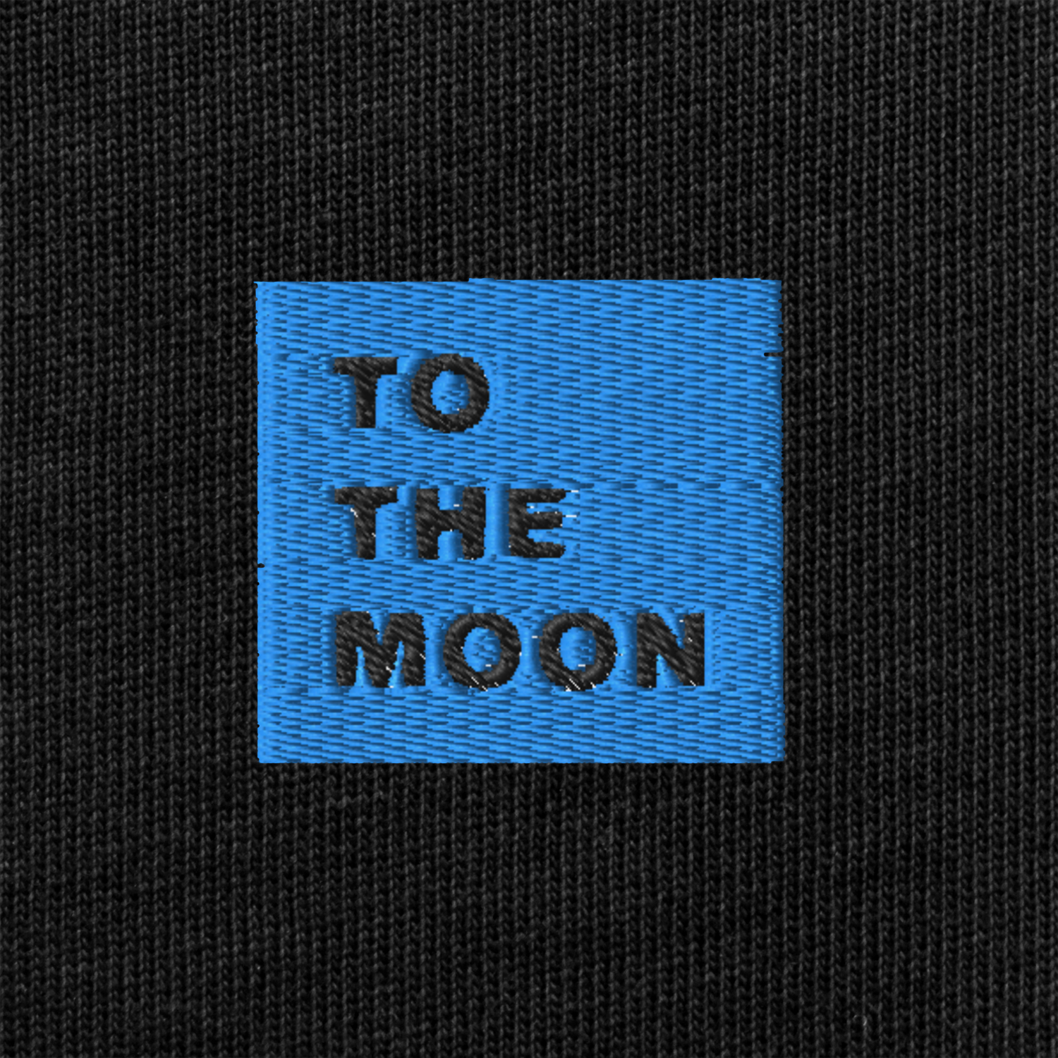 Unisex Premium Heavyweight Long Sleeve Shirt - BLACK - TO THE MOON (blue)