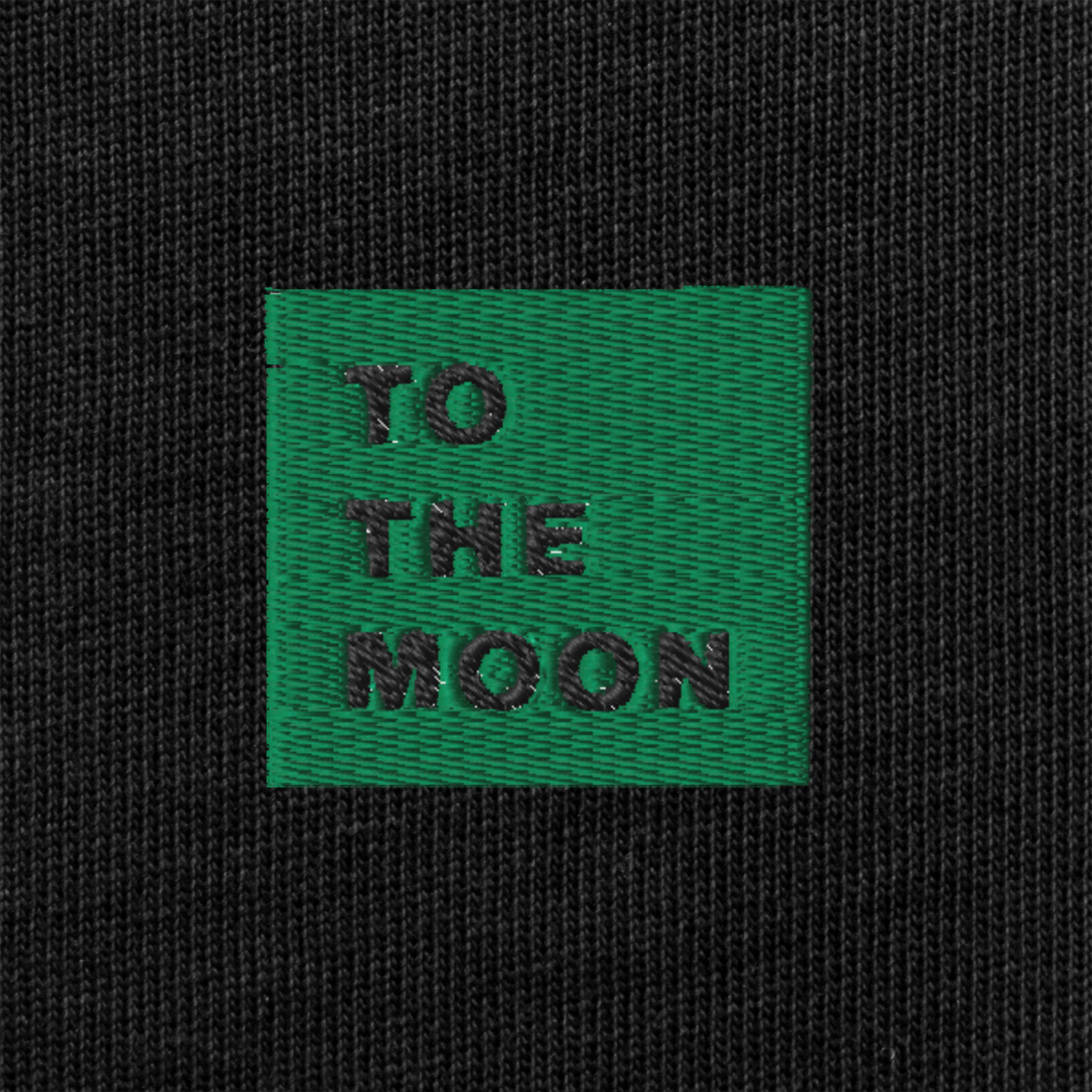 Unisex Premium Heavyweight Long Sleeve Shirt - BLACK - TO THE MOON (green)