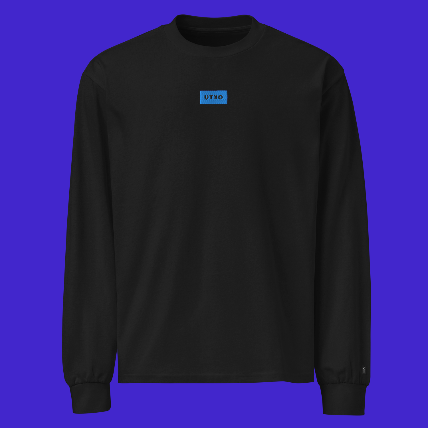 Unisex Premium Heavyweight Long Sleeve Shirt - BLACK - UTXO (blue)