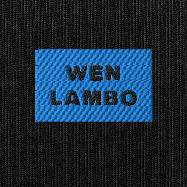 Unisex Premium Heavyweight Long Sleeve Shirt - BLACK - WEN LAMBO (blue)