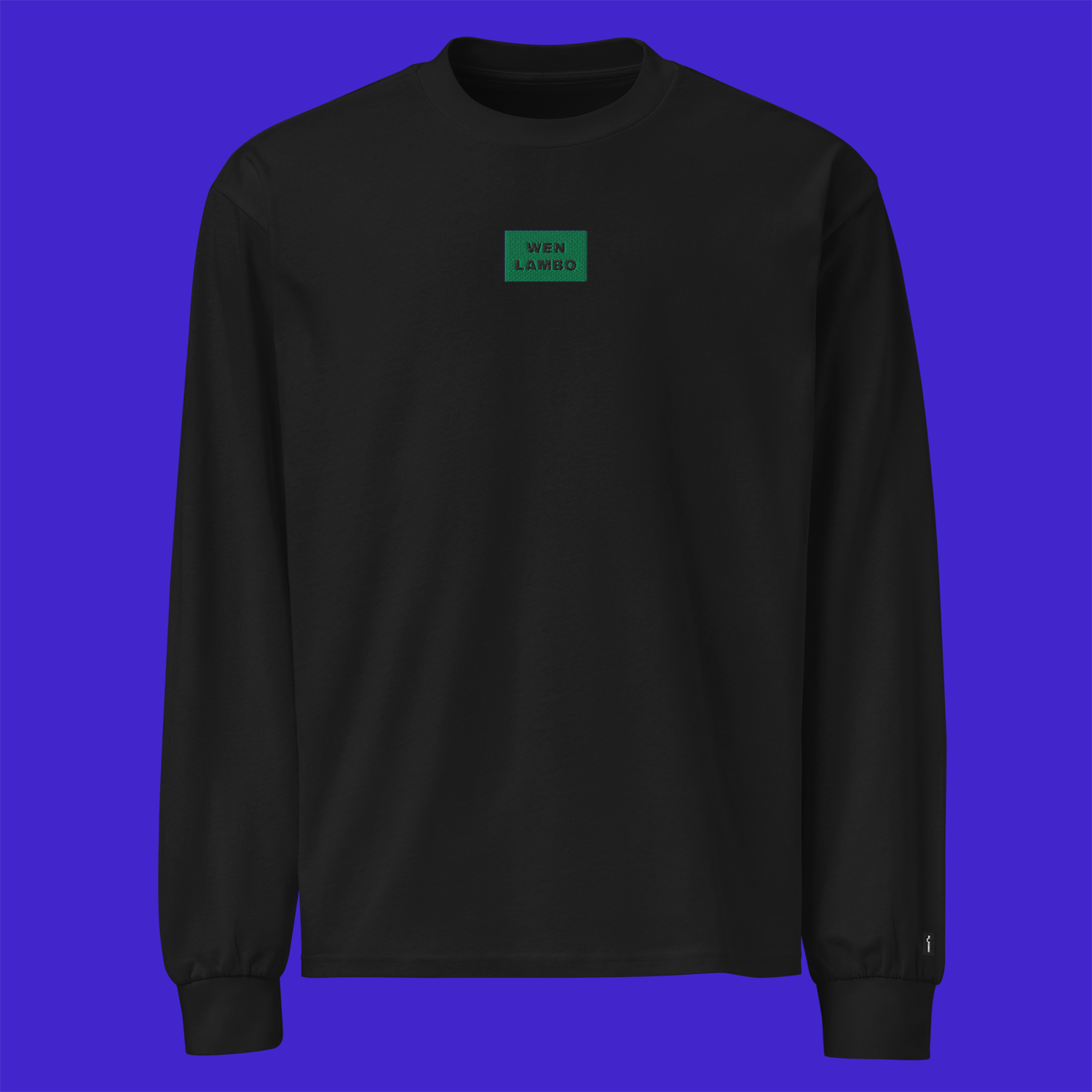 Unisex Premium Heavyweight Long Sleeve Shirt - BLACK - WEN LAMBO (green)