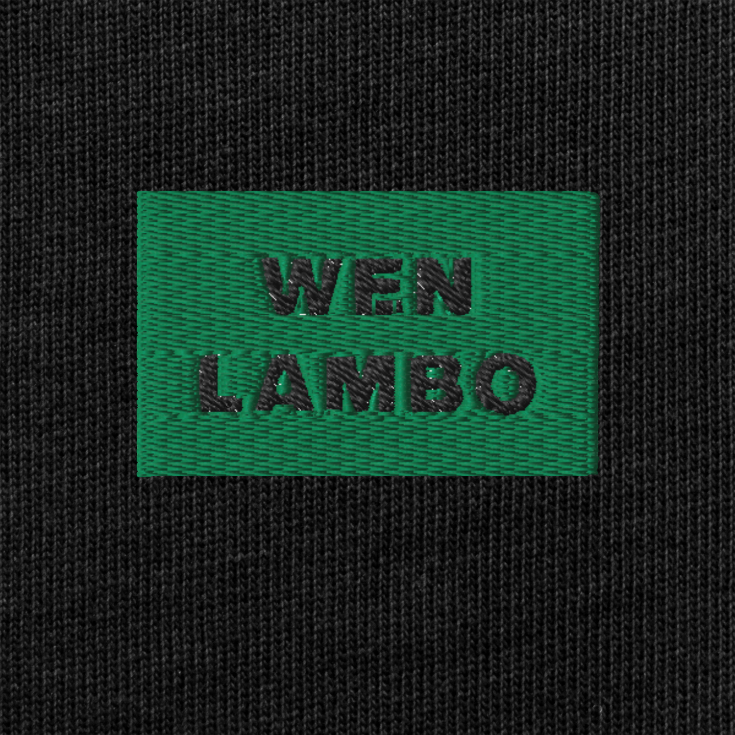 Unisex Premium Heavyweight Long Sleeve Shirt - BLACK - WEN LAMBO (green)