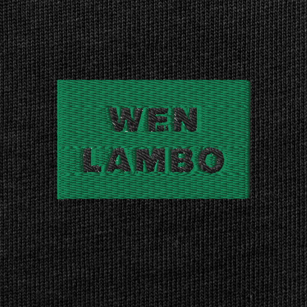 Unisex Premium Heavyweight Long Sleeve Shirt - BLACK - WEN LAMBO (green)