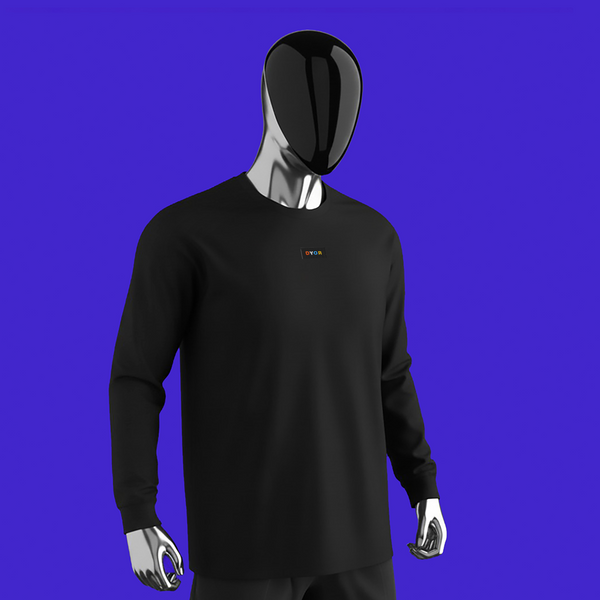 Unisex Premium Heavyweight Long Sleeve Shirt - BLACK - DYOR