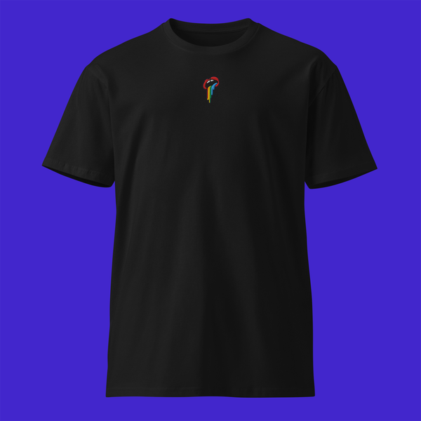 Unisex Premium T-Shirt - Black - Rainbow