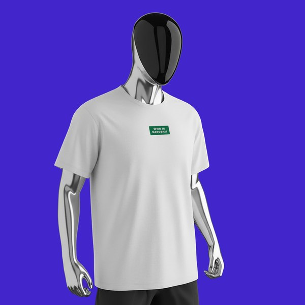 Unisex Premium T-Shirt - White - WHO IS SATOSHI (green)