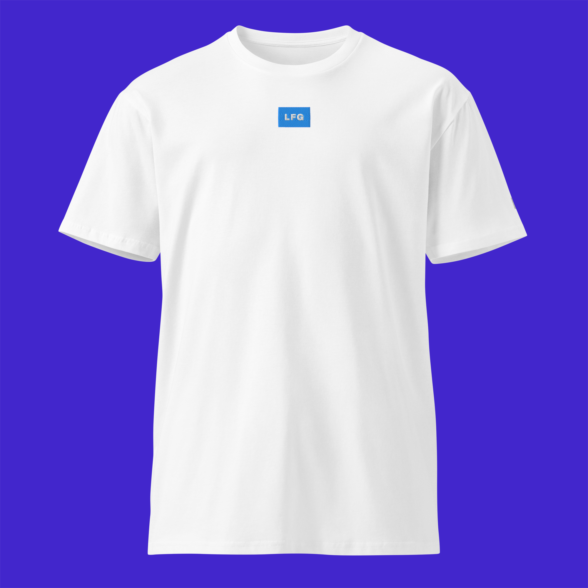 Unisex Premium T-Shirt - White - LFG (blue)