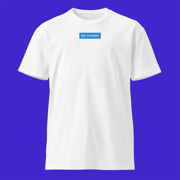 Unisex Premium T-Shirt - White - NO-COINER (blue)
