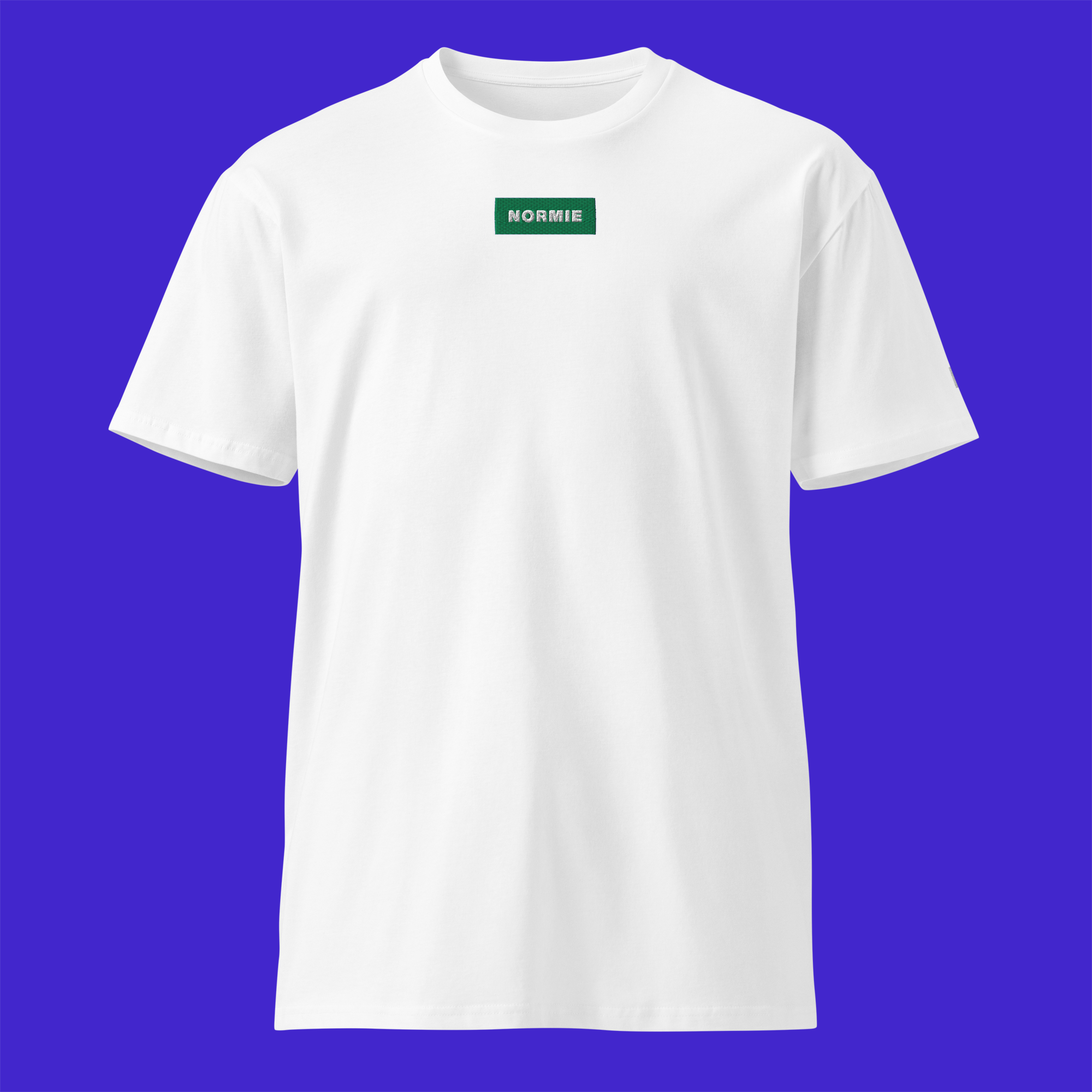 Unisex Premium T-Shirt - White - NORMIE (green)