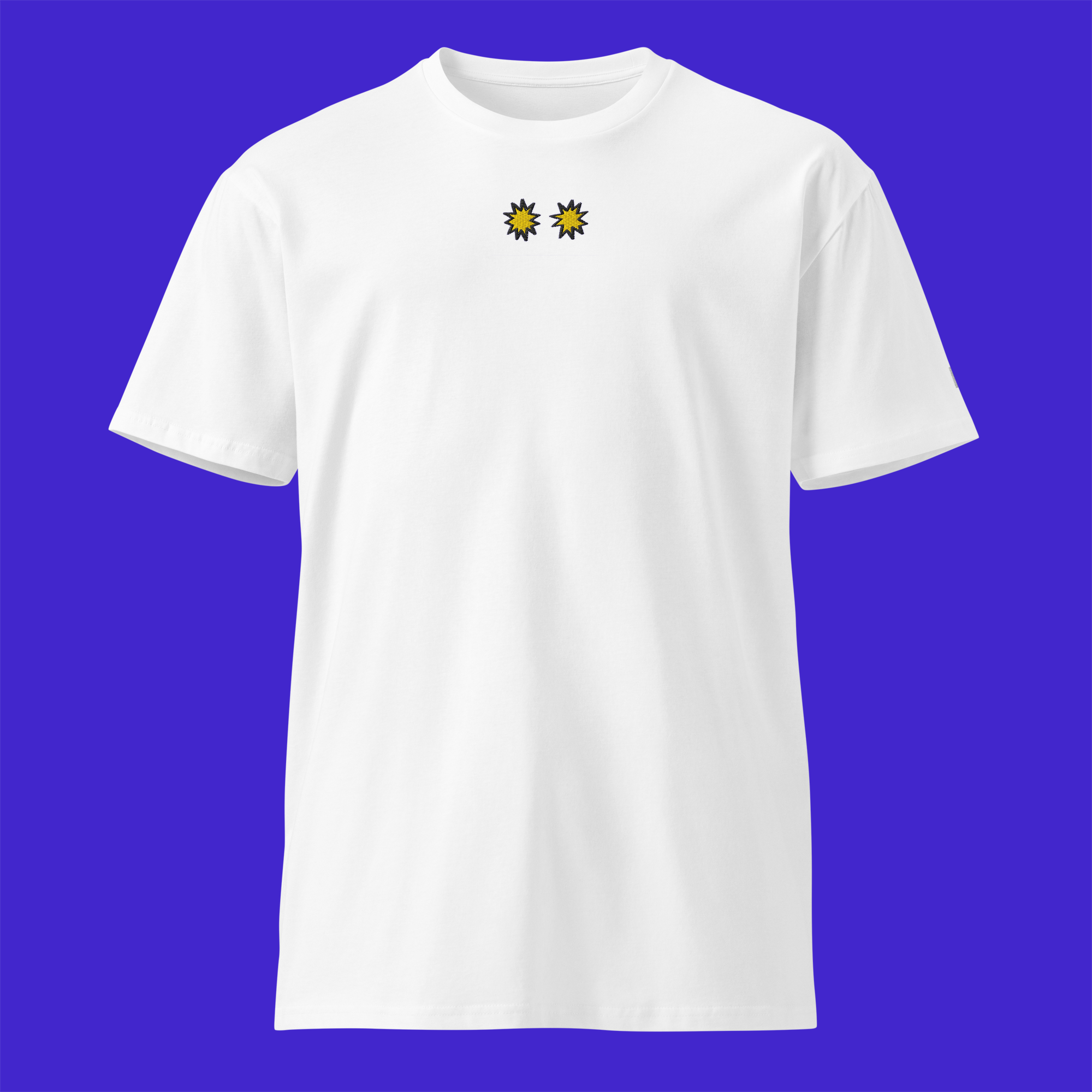 Unisex Premium T-Shirt - White - StarsEyes (yellow)