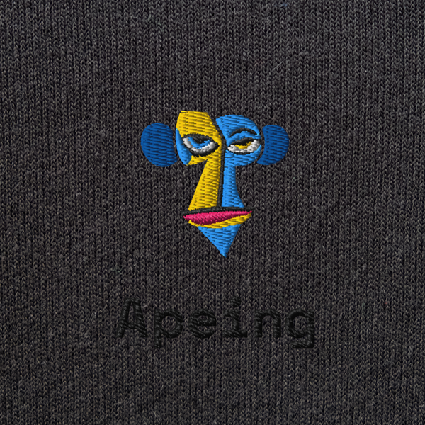 Unisex Pullover Hoodie - BLACK - Apeing