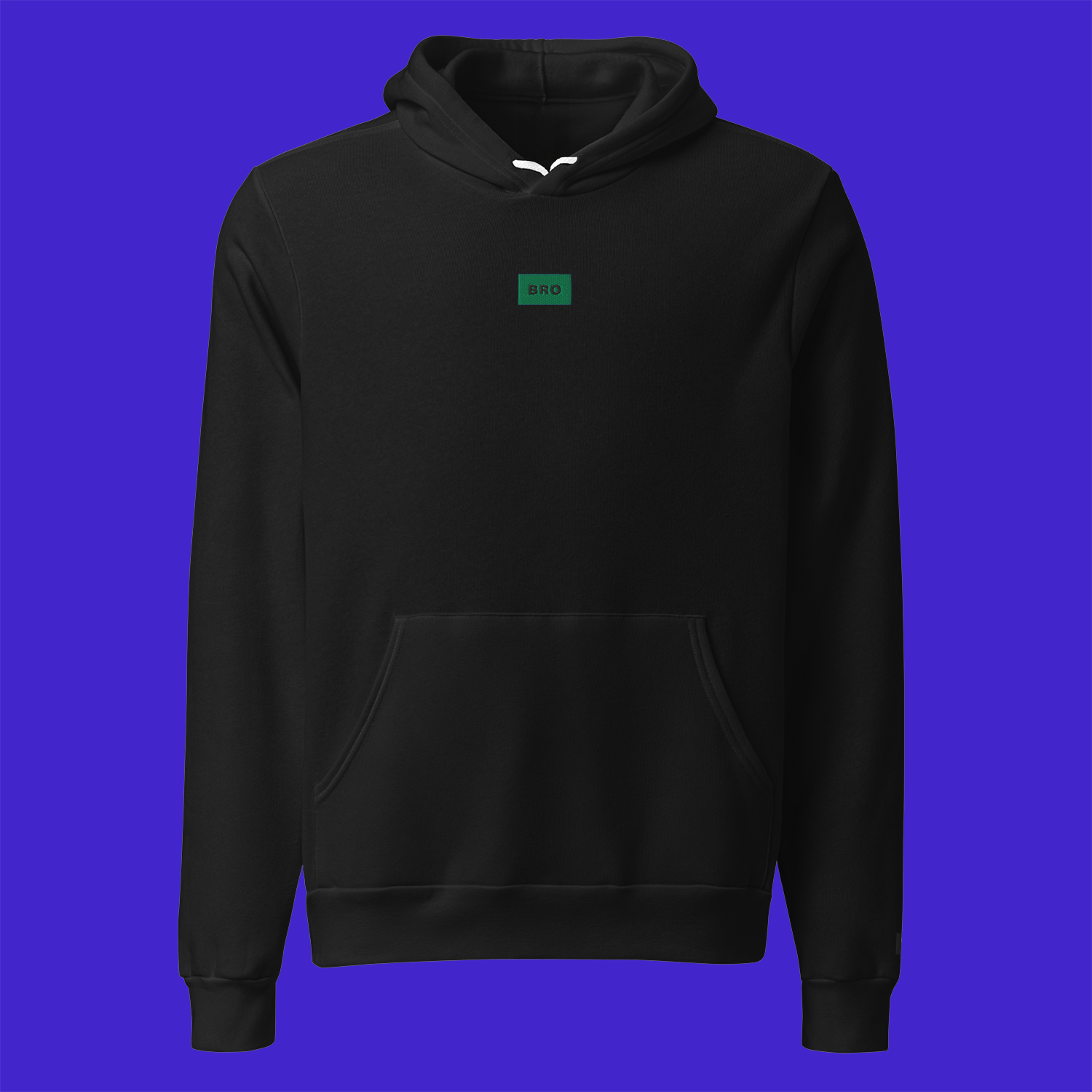 Unisex Pullover Hoodie - BLACK - BRO (green)