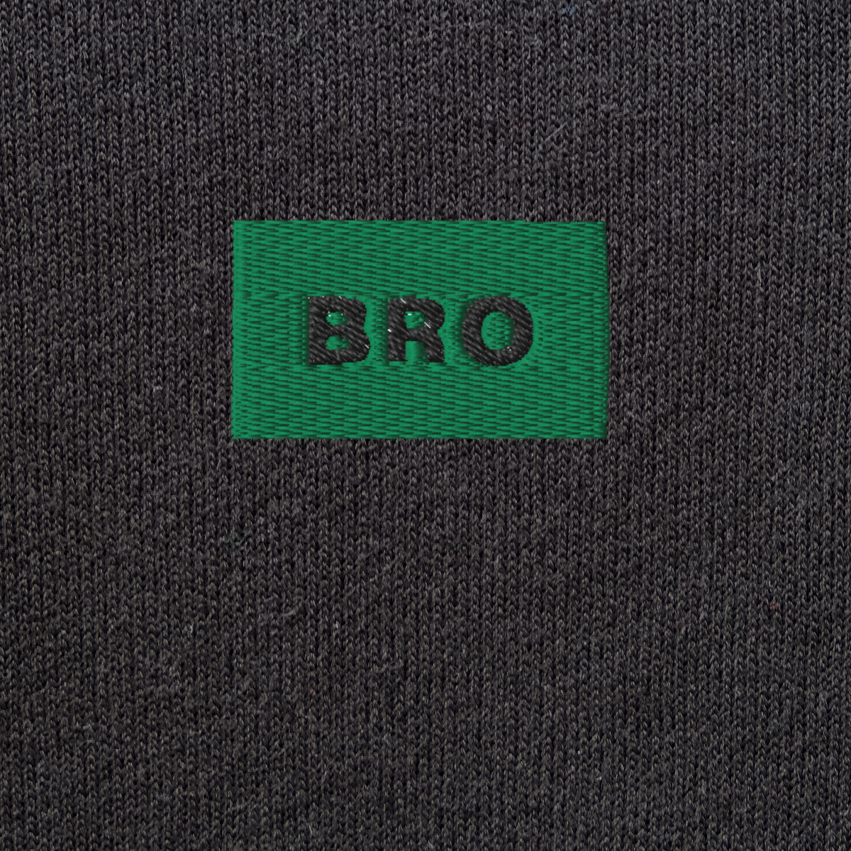Unisex Pullover Hoodie - BLACK - BRO (green)