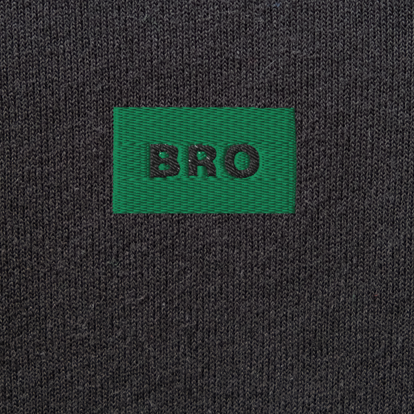 Unisex Pullover Hoodie - BLACK - BRO (green)