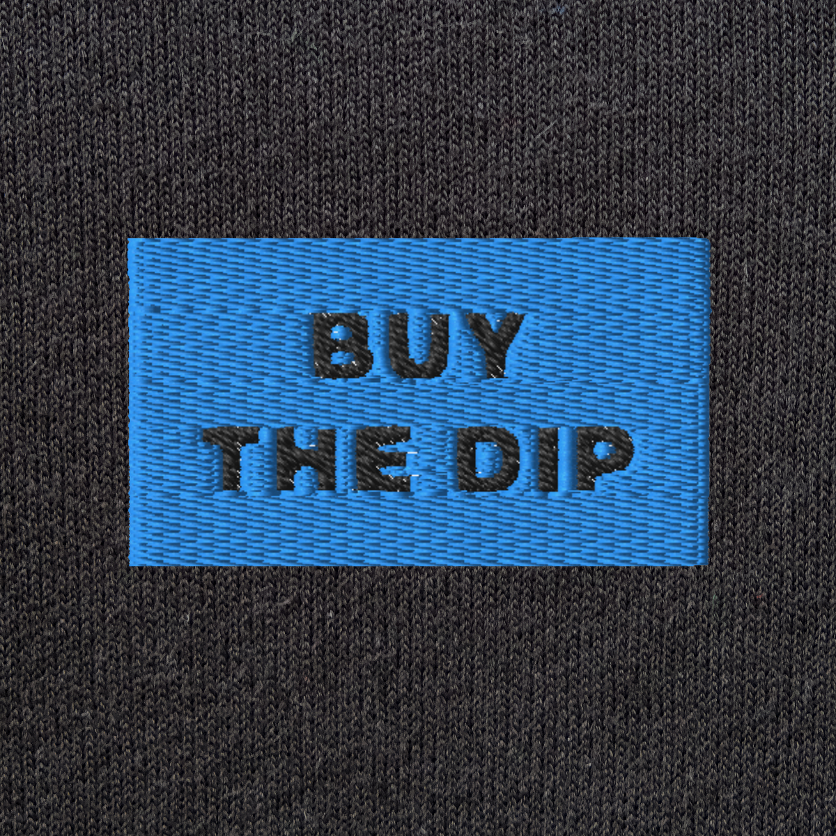 Unisex Pullover Hoodie - BLACK - BUY THE DIP (blue)