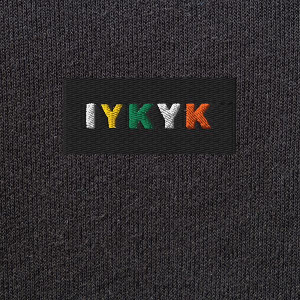 Unisex Pullover Hoodie - BLACK - IYKYK