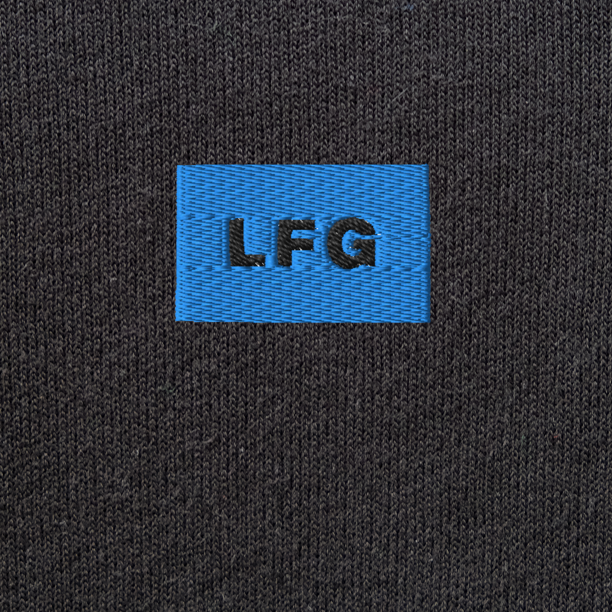 Unisex Pullover Hoodie - BLACK - LFG (blue)