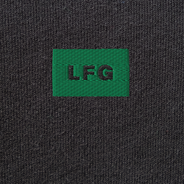 Unisex Pullover Hoodie - BLACK - LFG (green)